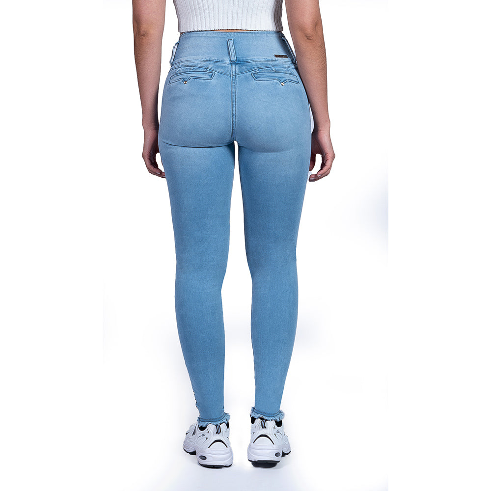 Jeans Push Up Azul Cheviotto 14407 - 38