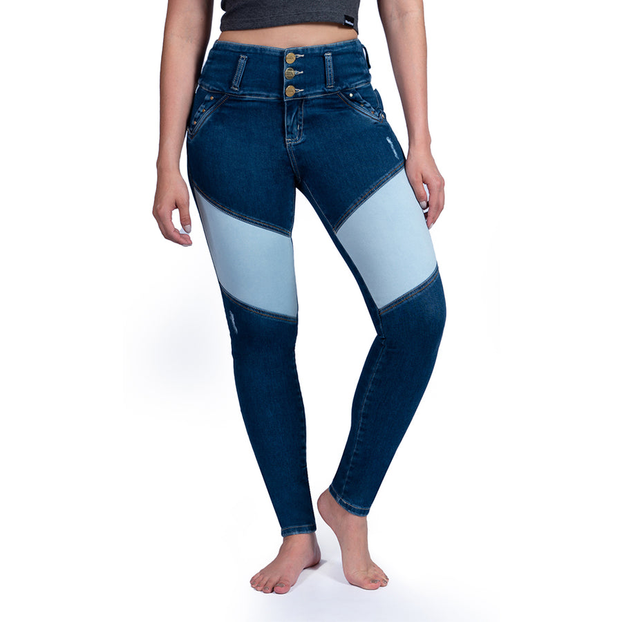 Jeans Push Up Azul Cheviotto 14472 - 36