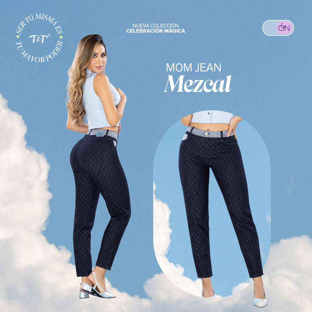 Jean Mom Azul Multicuadros Tyt Mezcal - 42