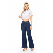 Jeans Campana Push Up Azul Mujeron 16293 - 44