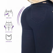 Jeans Push Up Azul Mujeron 16294 - 42