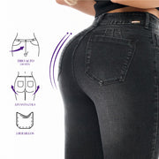 Jeans Push Up Negro Mujeron 16299 - 42