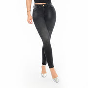 Jeans Push Up Negro Mujeron 16299 - 38