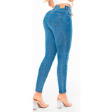 Jeans Push Up Azul Mujerón 16302