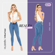 Jeans Push Up Azul Mujeron 16302