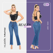 Jeans Push Up Azul Mujeron 16324
