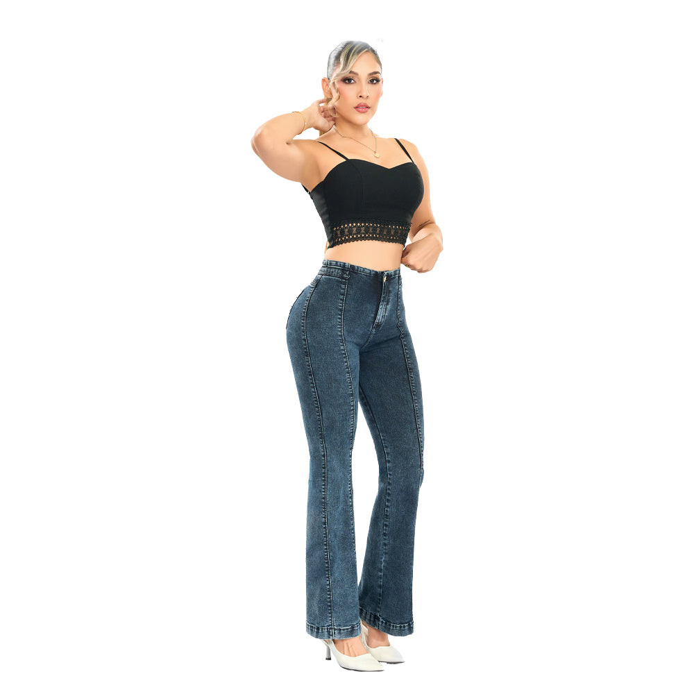 Jeans Push Up Campana Azul Misshop 16358 - 42