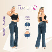 Jeans Push Up Campana Azul Misshop 16358 - 46
