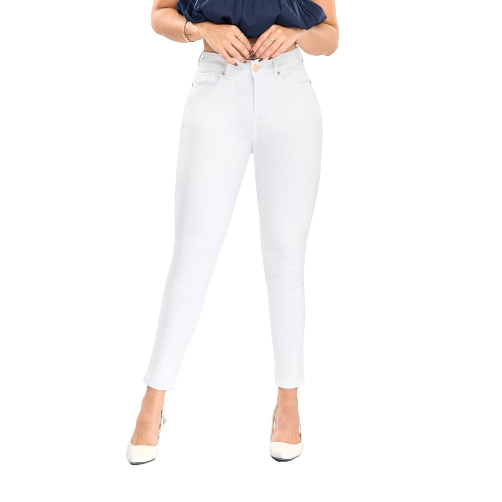Jeans Push Up Blanco Mujeron 16377 - 38