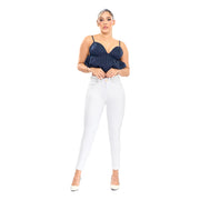 Jeans Push Up Blanco Mujeron 16377 - 44