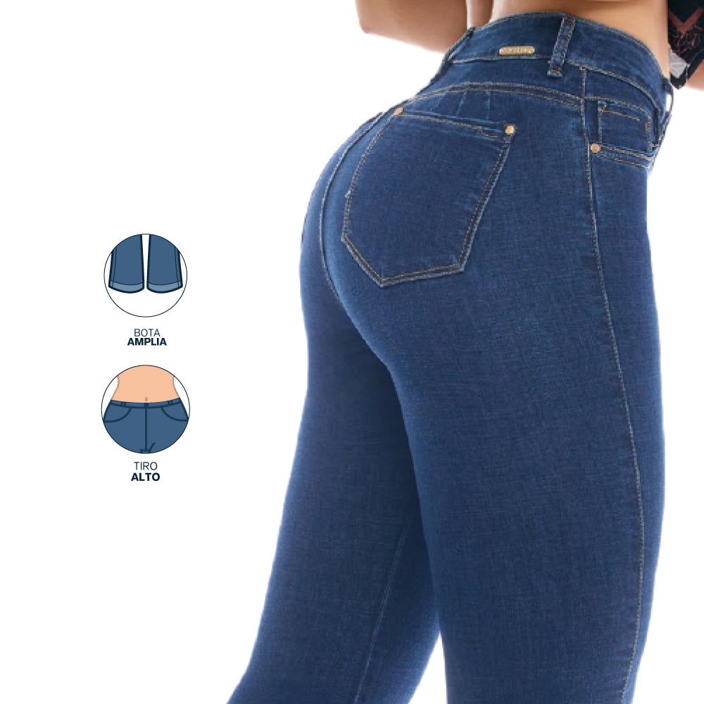 Jeans Bota Campana Azul Misshop 16417 - 40