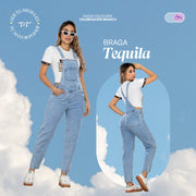 Braga Jardinera Pinzas Azul Claro Vintage Tyt Tequila - 42