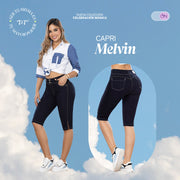 Jeans Push Up Capri Azul Petróleo Tyt Melvin - 42