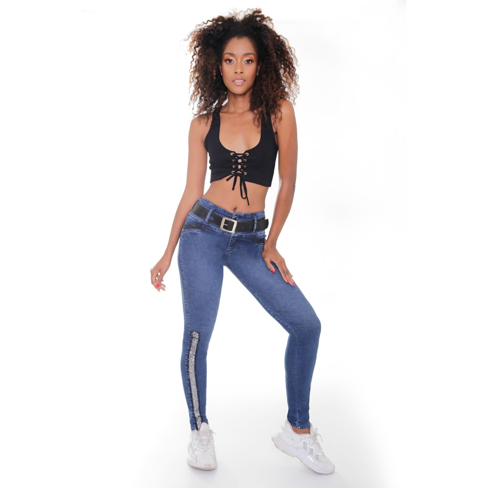 Jeans Push Up Azul Cheviotto 13942