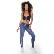Jeans Push Up Azul Cheviotto 13942