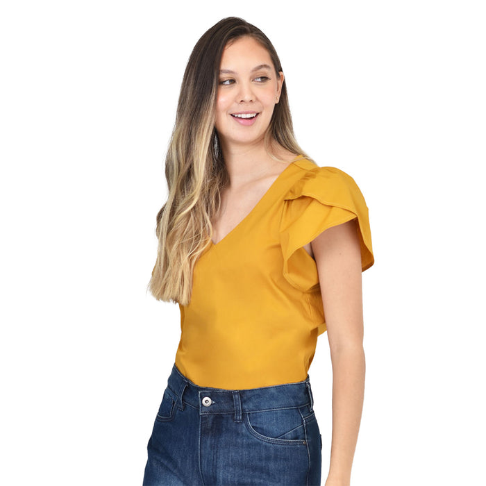 Blusa Confort Mostaza Passaro 2110854