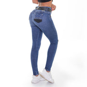 Jeans Push Up Azul Cheviotto 13942 - 40