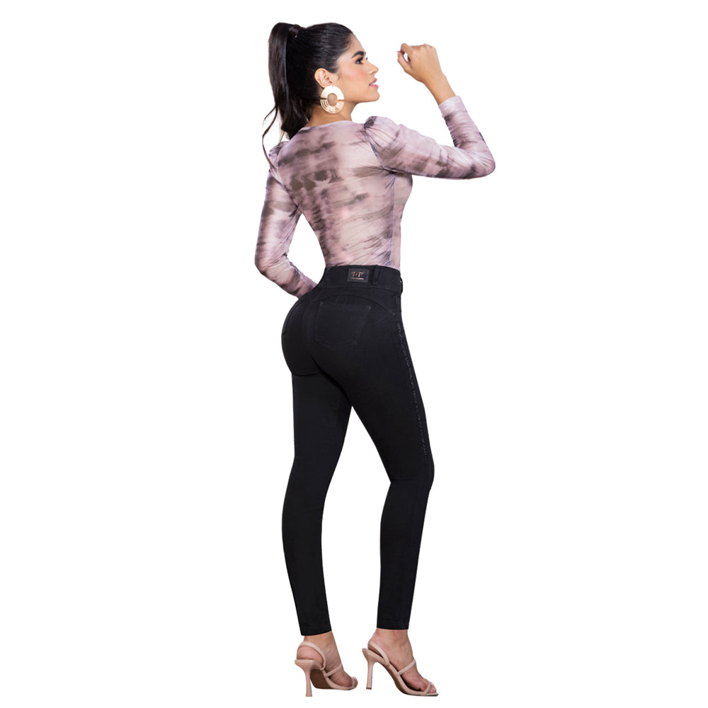 Blusa Manga Larga Blanco Estampado TyT Marcela