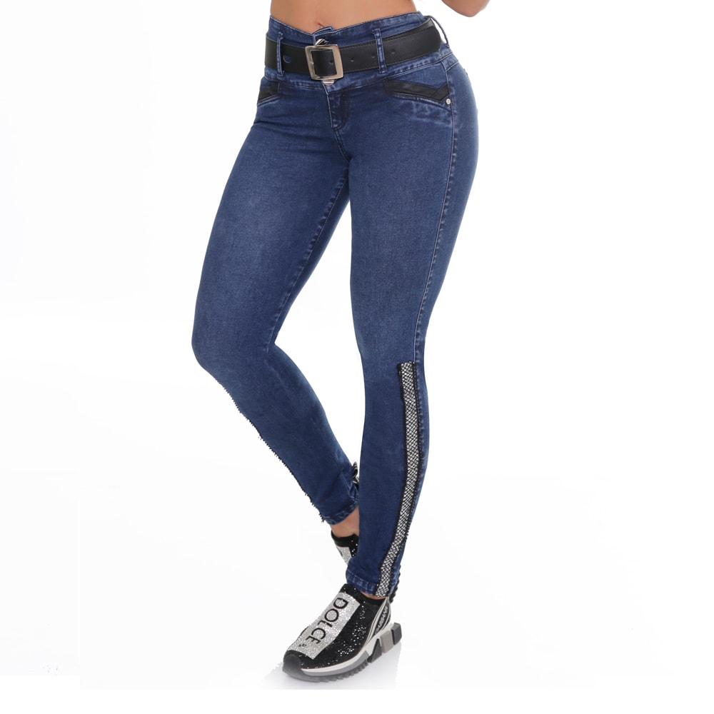 Jeans Push Up Azul Cheviotto 13942 - 38