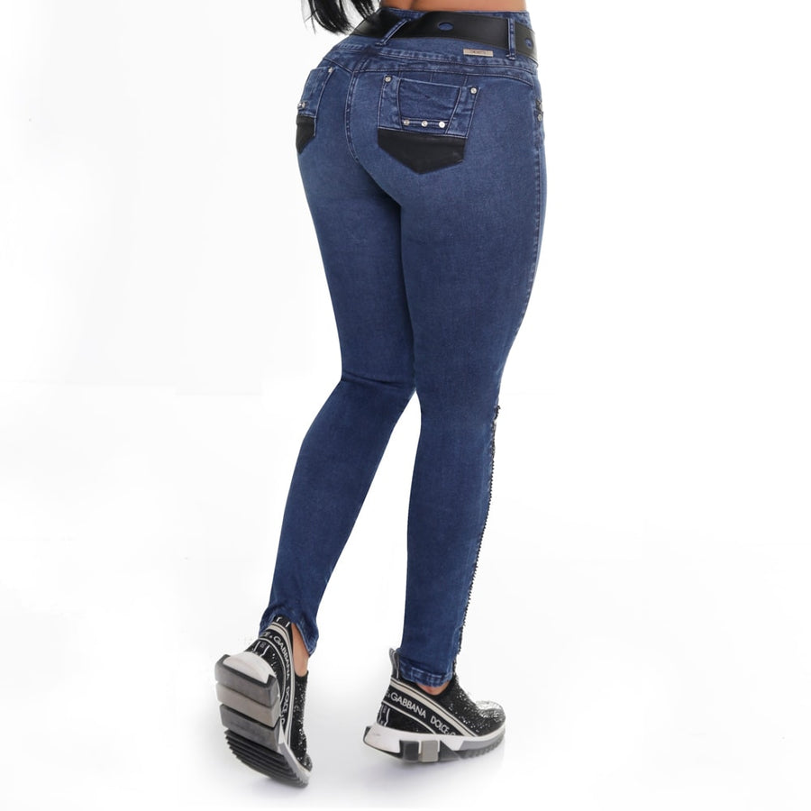 Jeans Push Up Azul Cheviotto 13942 - 36