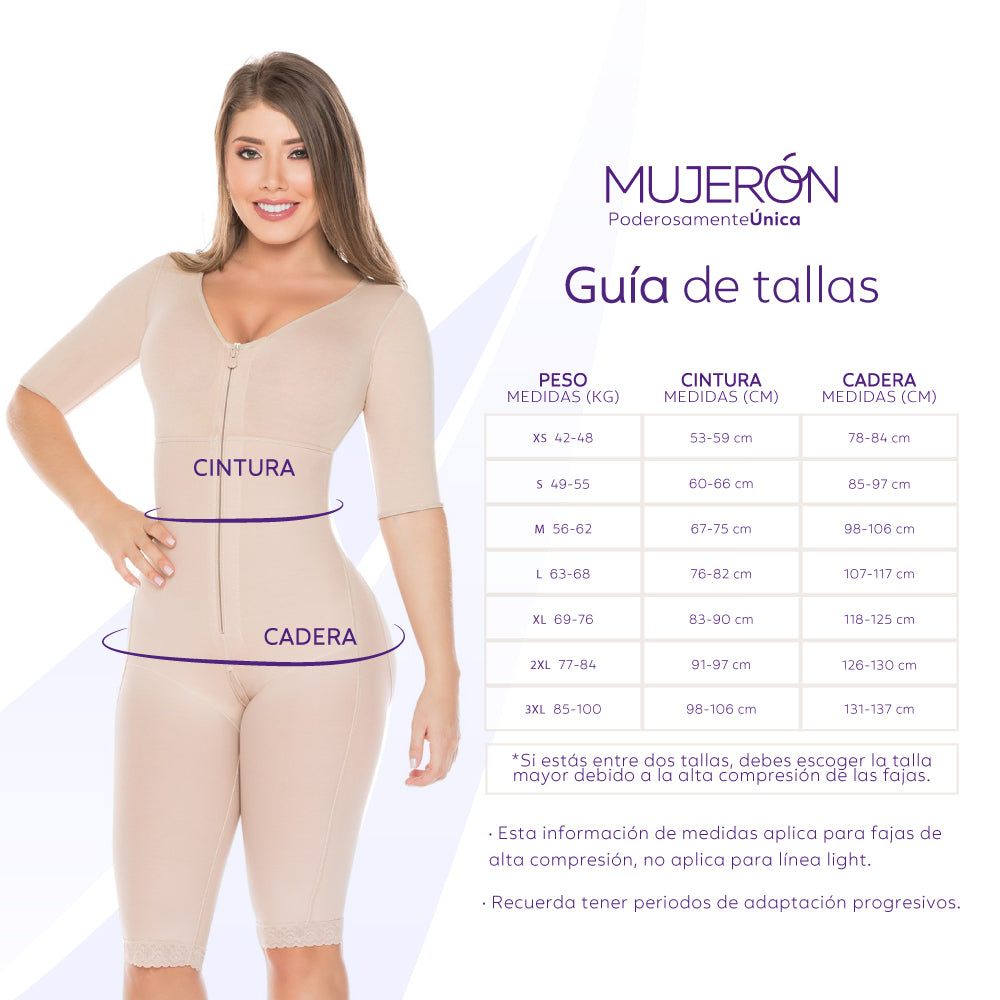 Faja Lipoescultura Enteriza Brassier Mangas Salome 0526 - M