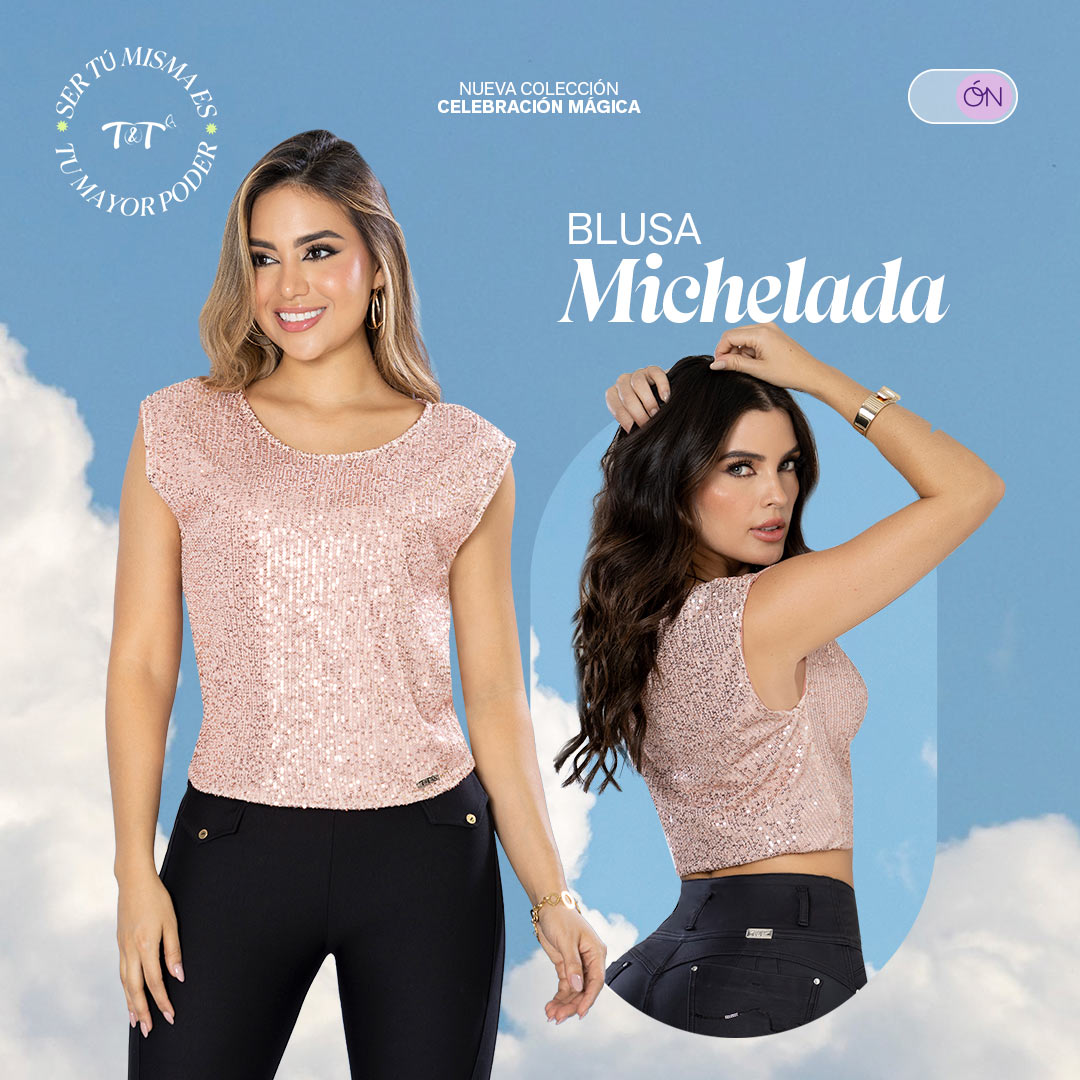Blusa Lentejuela Rosada TyT Michelada