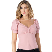 Blusa Ajustada Rosada TyT Almíbar