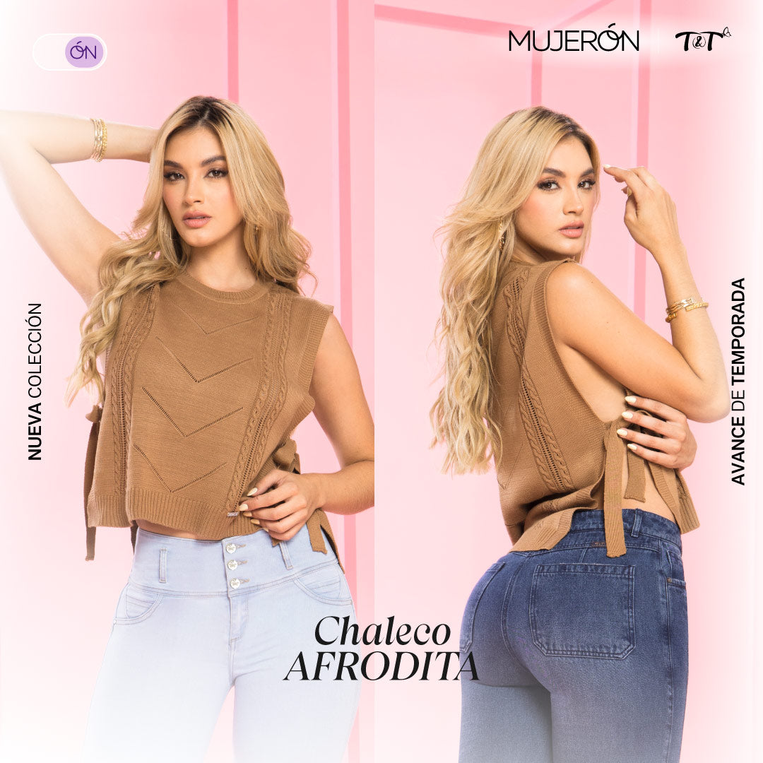 Blusa Semi Ajustada Camel TyT Afrodita