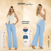 Pantalón Tiro Super Alto Azul TyT Aguadas