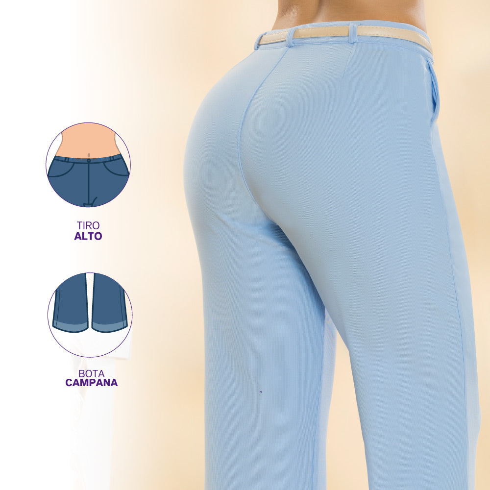 Pantalón Tiro Super Alto Azul TyT Aguadas