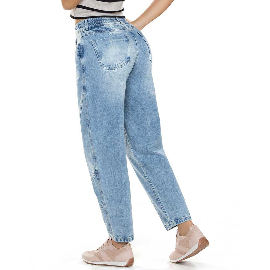 Jean Barrel Tiro Alto Azul Claro Tyt Jeans Alemania - foto 1
