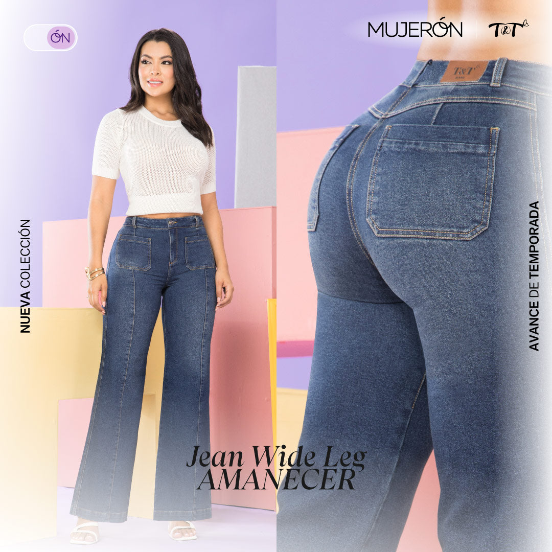Jeans Bota Ancha Azul Tyt Jeans Amanecer - 44