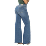 Jean Wide Leg Tiro Alto Azul Medio Tyt Jeans Agnes
