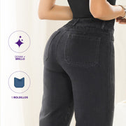 Jeans Mom Tiro Alto Gris Tyt Jeans Antioquia - 40