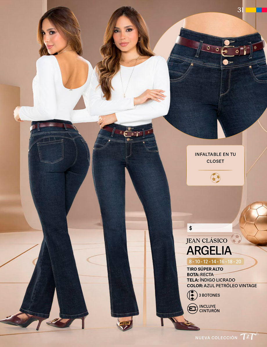 Jean Push Up Tiro Súper Alto Azul Tyt Jeans Argelia - foto 7