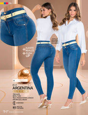 Jean Push Up Tiro Alto Azul Medio Tyt Jeans Argentina - foto 7