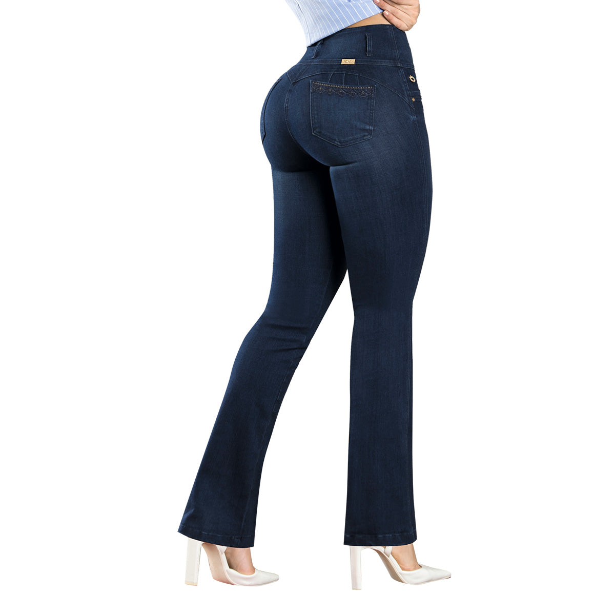 Jean Push Up Tiro Alto Azul Tyt Jeans Brillo - foto 1