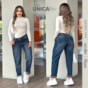 Jeans Mom Tiro Alto Azul Asi Sea As06389 - 40