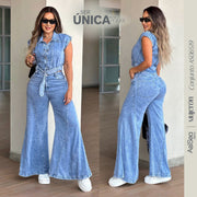 Jardinera Wide Leg Azul Asi Sea As06519
