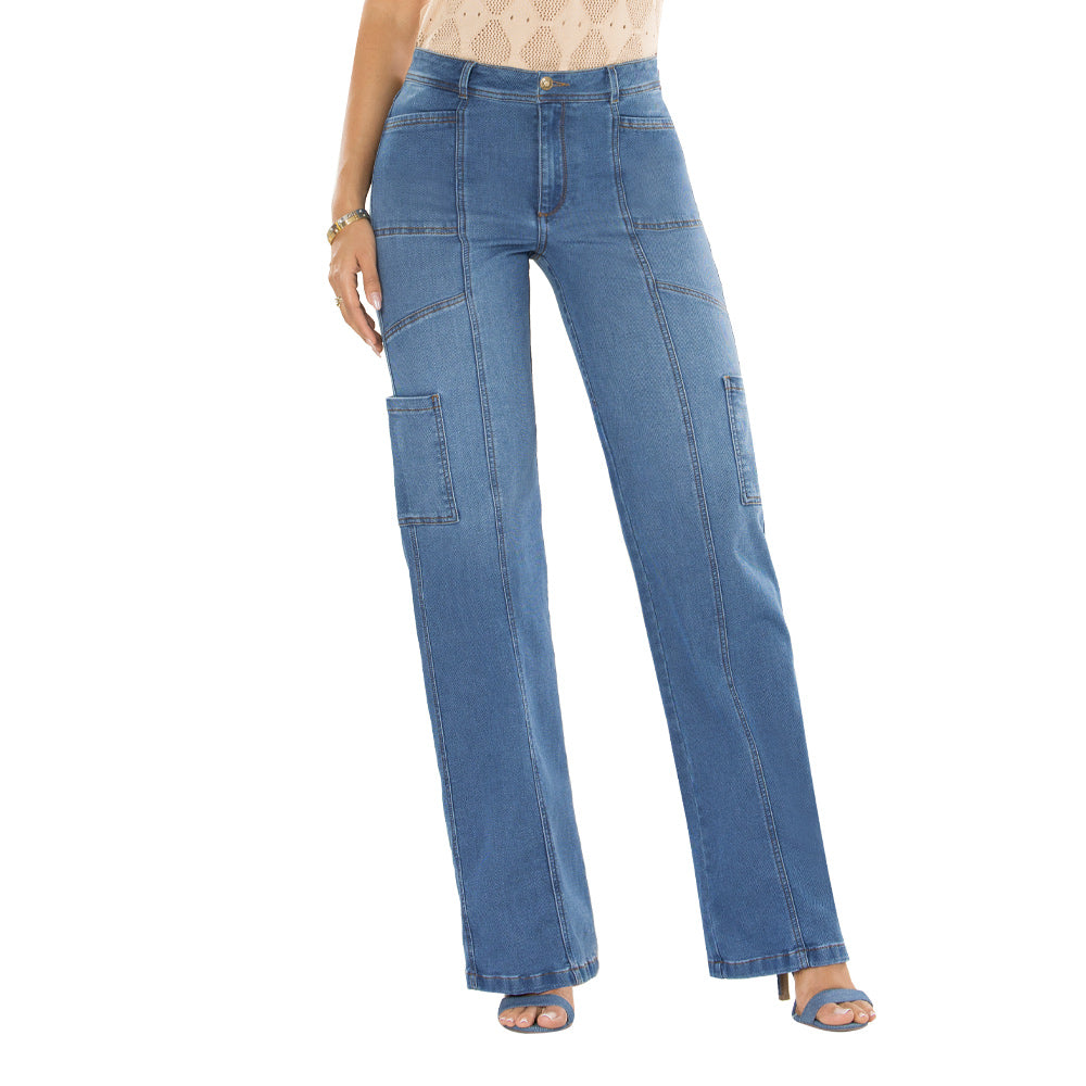 Jean Wide Leg Azul Tyt Jeans Atlantico - 38