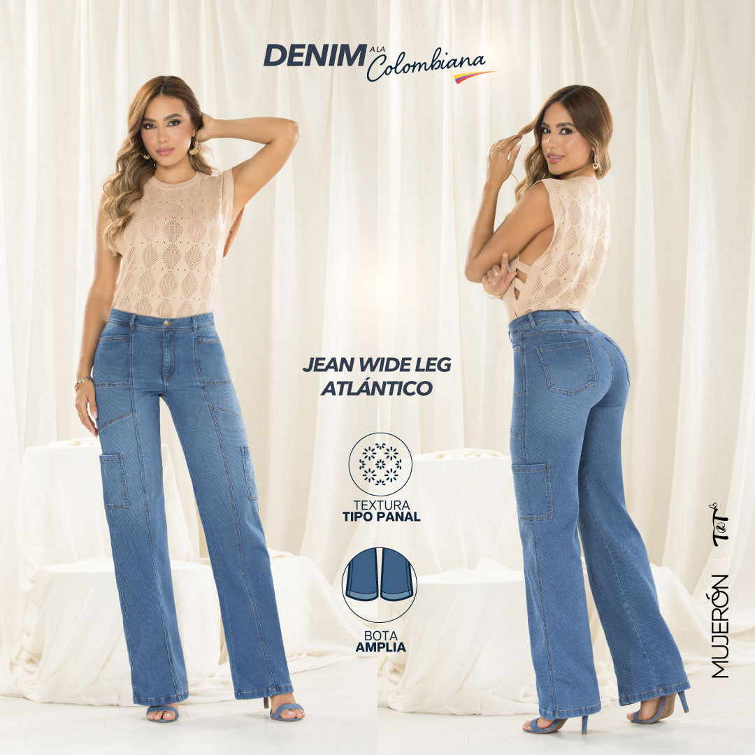 Jean Wide Leg Azul Tyt Jeans Atlantico