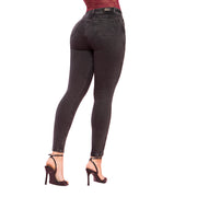 Jeans Push Up Gris Mujeron Aventura - 36