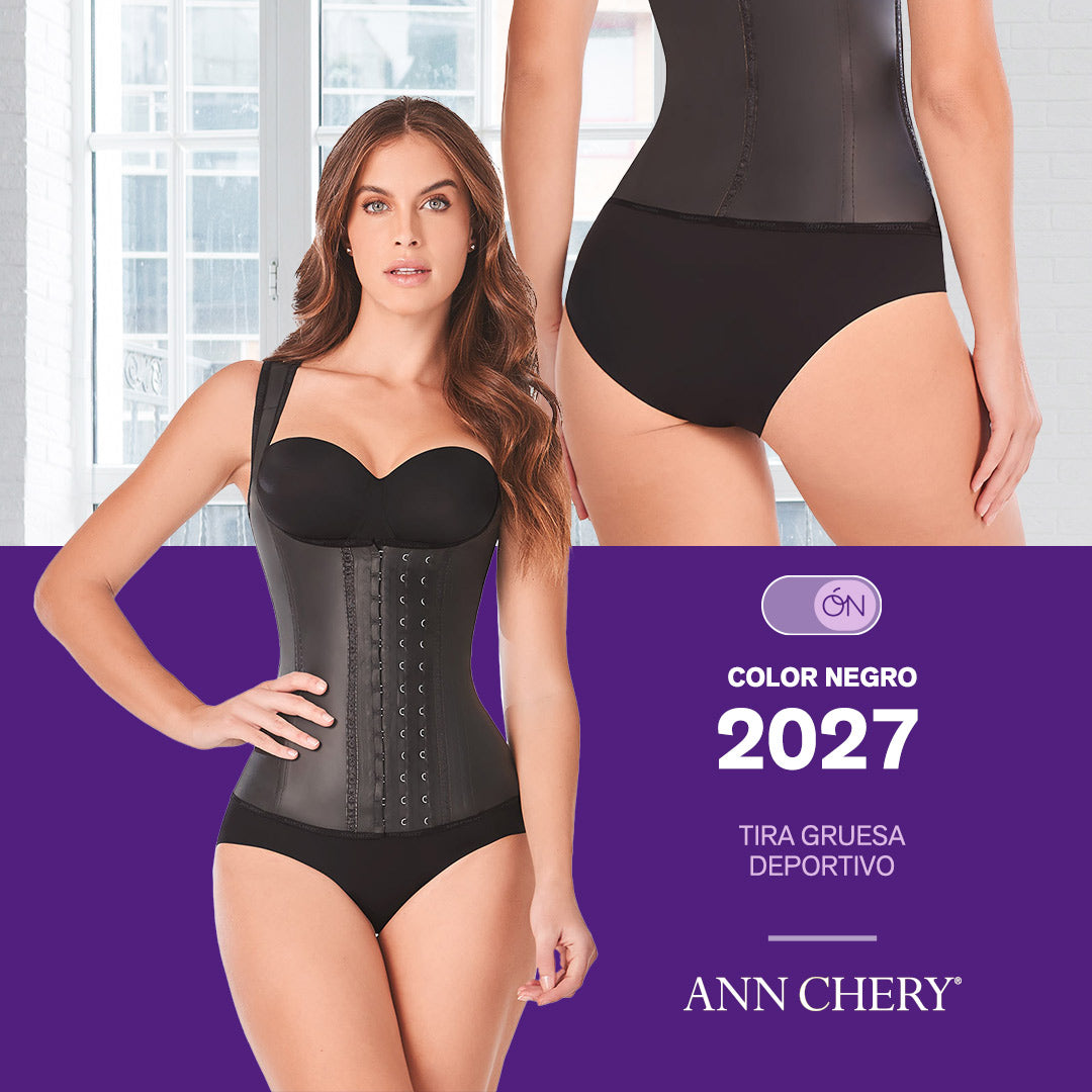 Chaleco Faja Látex Negro Ann Chery 2027 - L