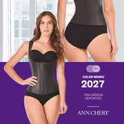 Chaleco Faja Látex Negro Ann Chery 2027 - L