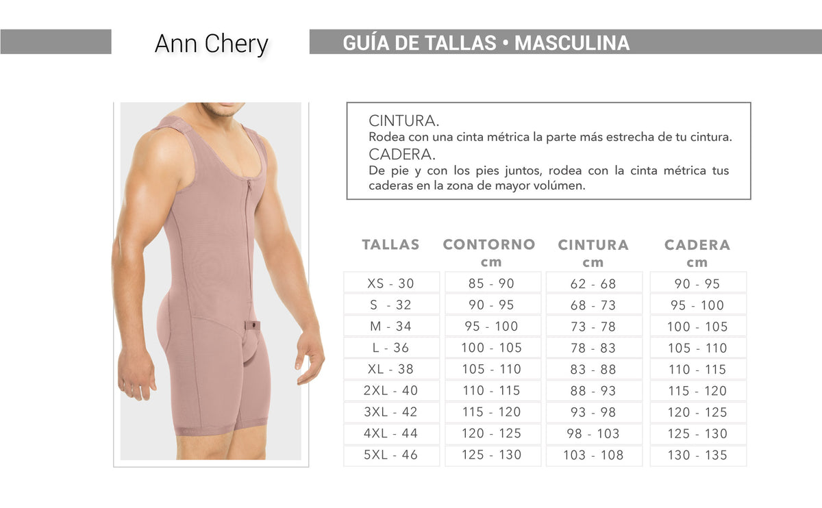 Faja Chaleco Hombre Beige Ann Chery 2034 - XS