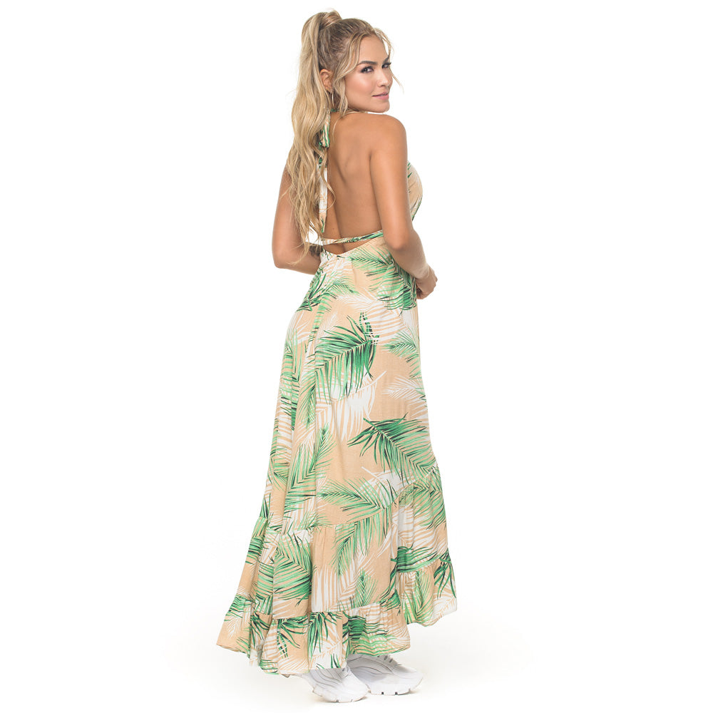 Vestido Largo Tirantes Beige Truccos B35044034