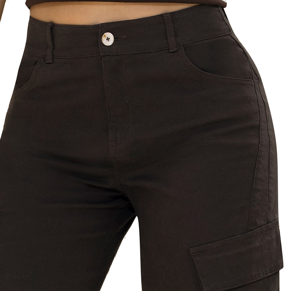Jean Baggy Tiro Alto Cafe Tyt Jeans Espiga - foto 3