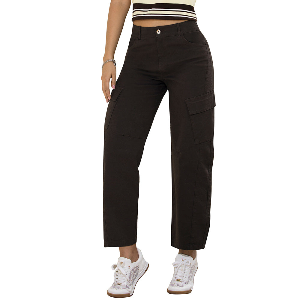 Jean Baggy Tiro Alto Cafe Tyt Jeans Espiga - foto 2