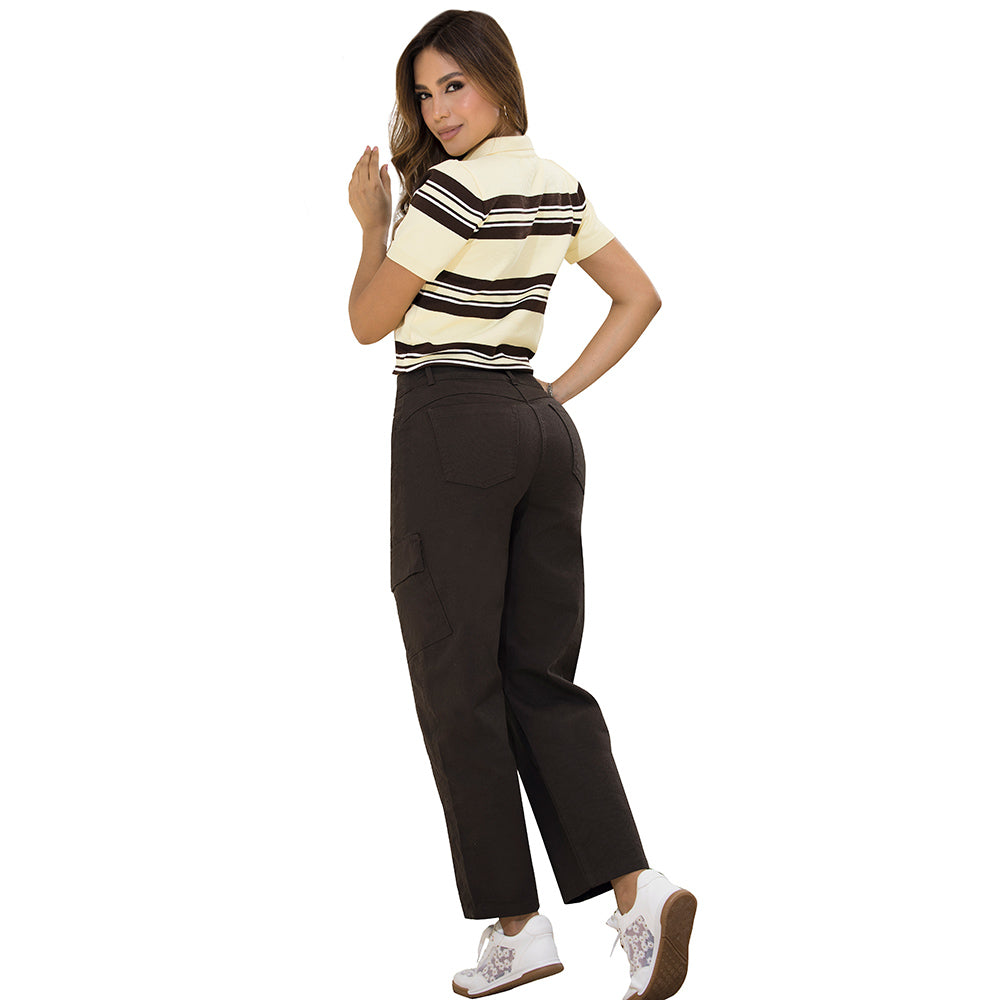 Jean Baggy Tiro Alto Cafe Tyt Jeans Espiga - foto 6