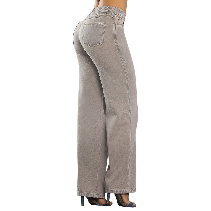Palazzo Tiro Alto Gris Tyt Jeans Bahamon - 36